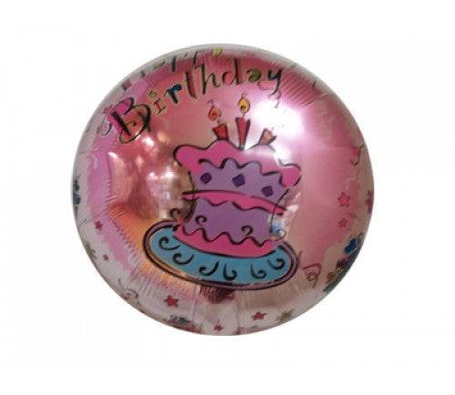 Happy Birthday Balloon - Pink Cake - uninflated