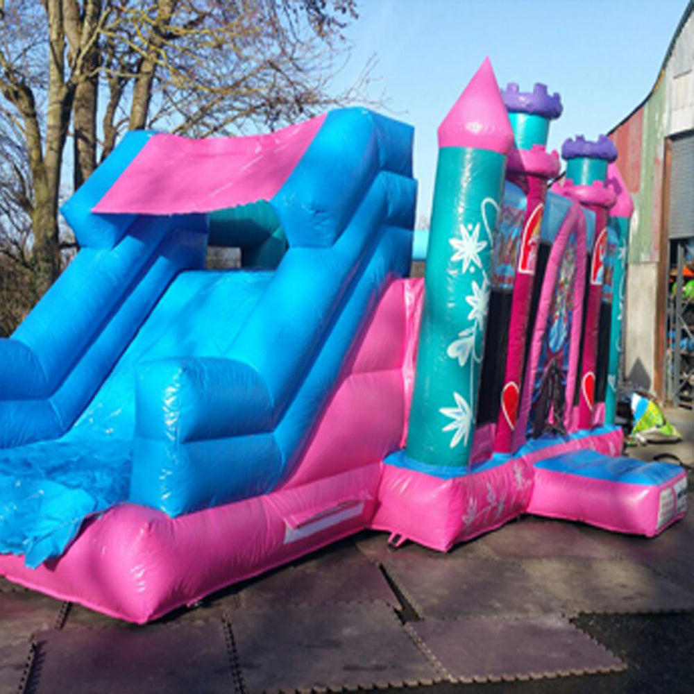 Pink princess castle with slide to side #26