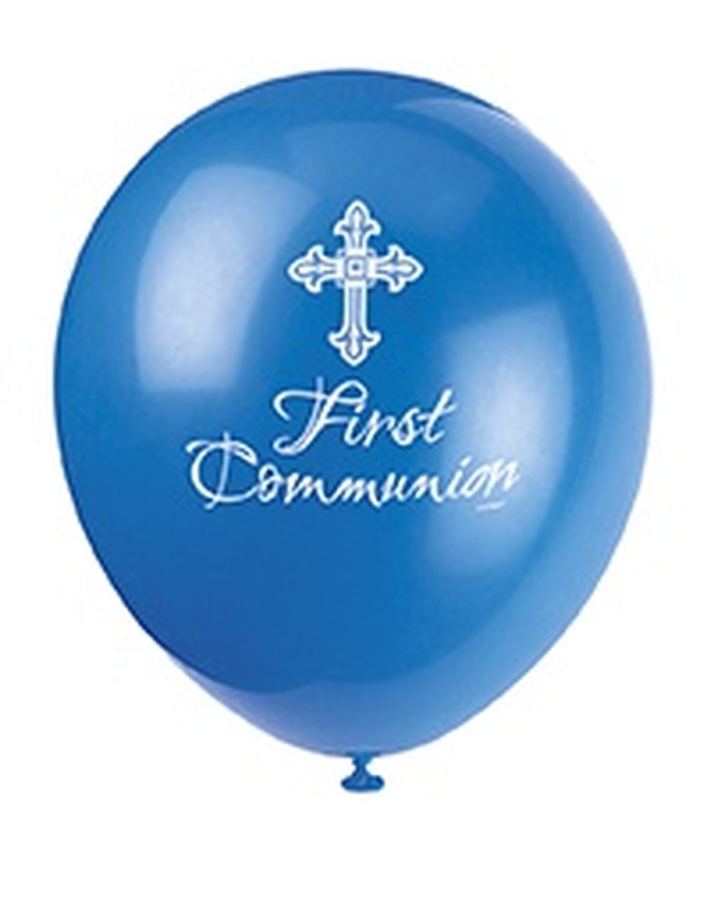 Latex Balloons - Pack of 6 Blue First Communion