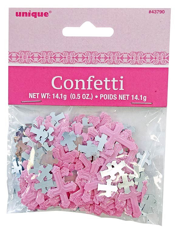 Pink Cross Table Confetti