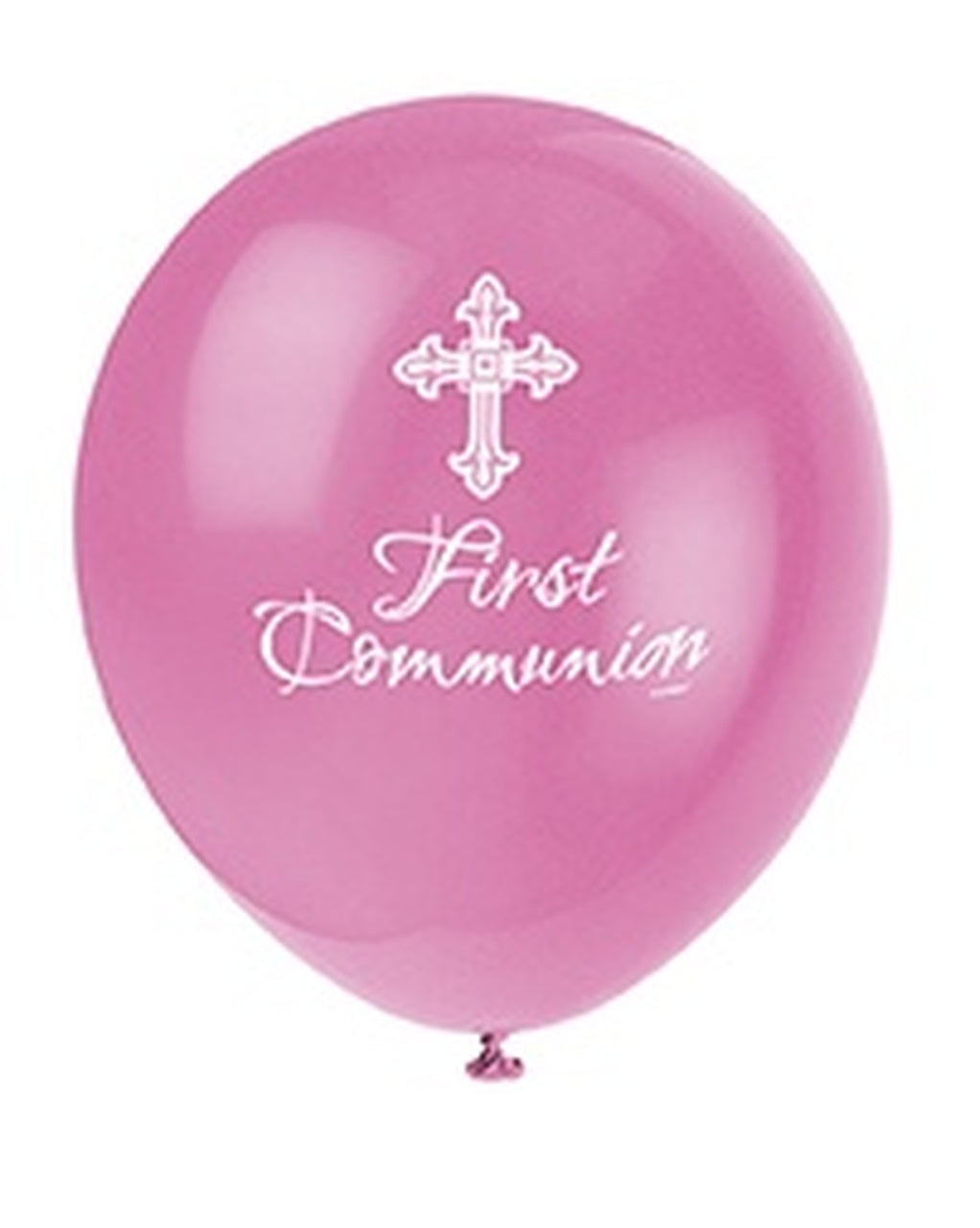 Latex Balloons - Pack of 6 Pink First Communion