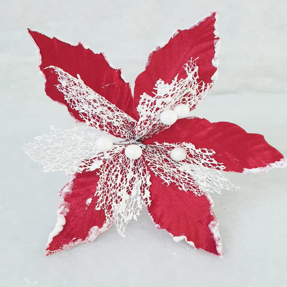 Red Snowy Flower