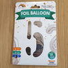 Silver Number 5 Balloon - 42" foil Balloon - uninflated