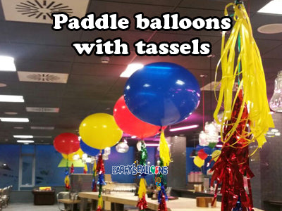 Paddle Balloons with Tassels