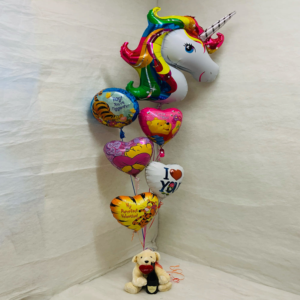 Unicorn balloon bouquet - 6 balloons