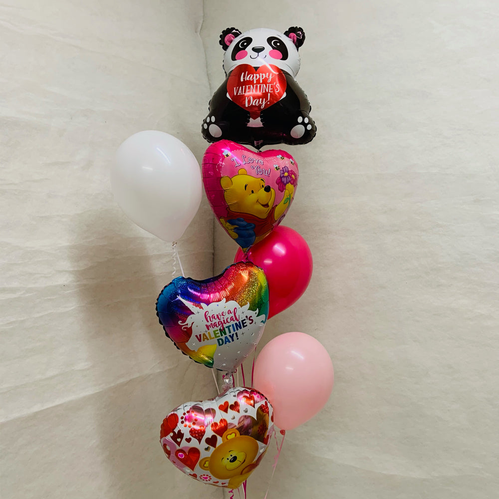 Valentines bouquet for kids - 7 balloons