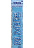 Birthday Glitz Strip Banner - Blue 16th Birthday