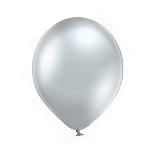 Silver Balloons - Glossy Silver Bag of 100 Glossy Balloons