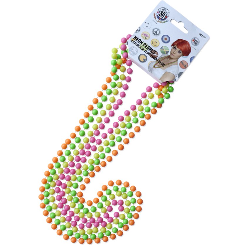 80's - Neon Pearl Bead Necklaces