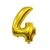 Gold Number 4 Balloon - 42" foil Balloon - uninflated
