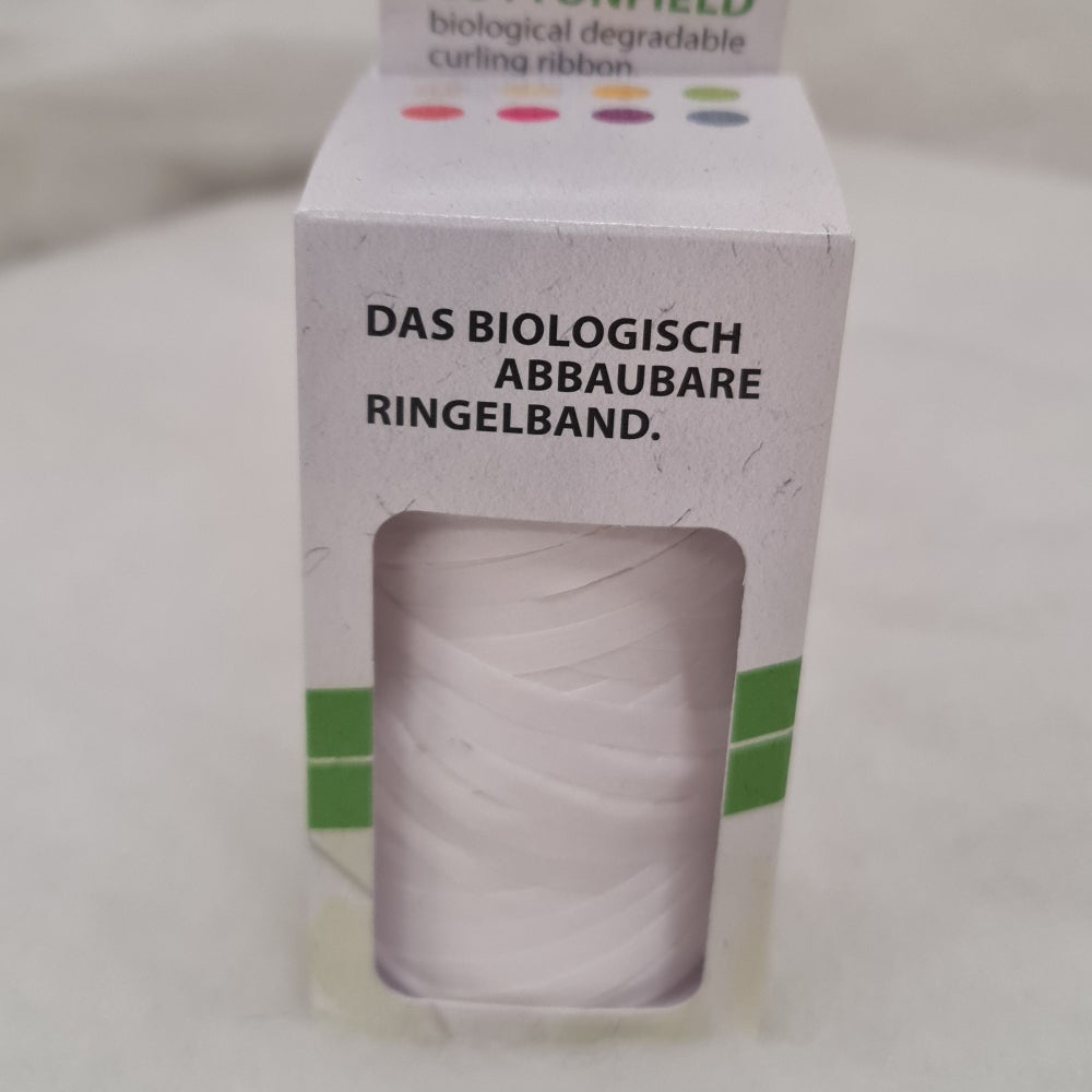 Bio degradable White Curling Ribbon