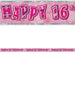 Birthday Glitz Strip Banner - Pink 16th Birthday