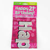 Birthday Prism Strip Banner - Pink 21st Birthday