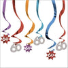 Swirl Decorations - 60th Multicoloured